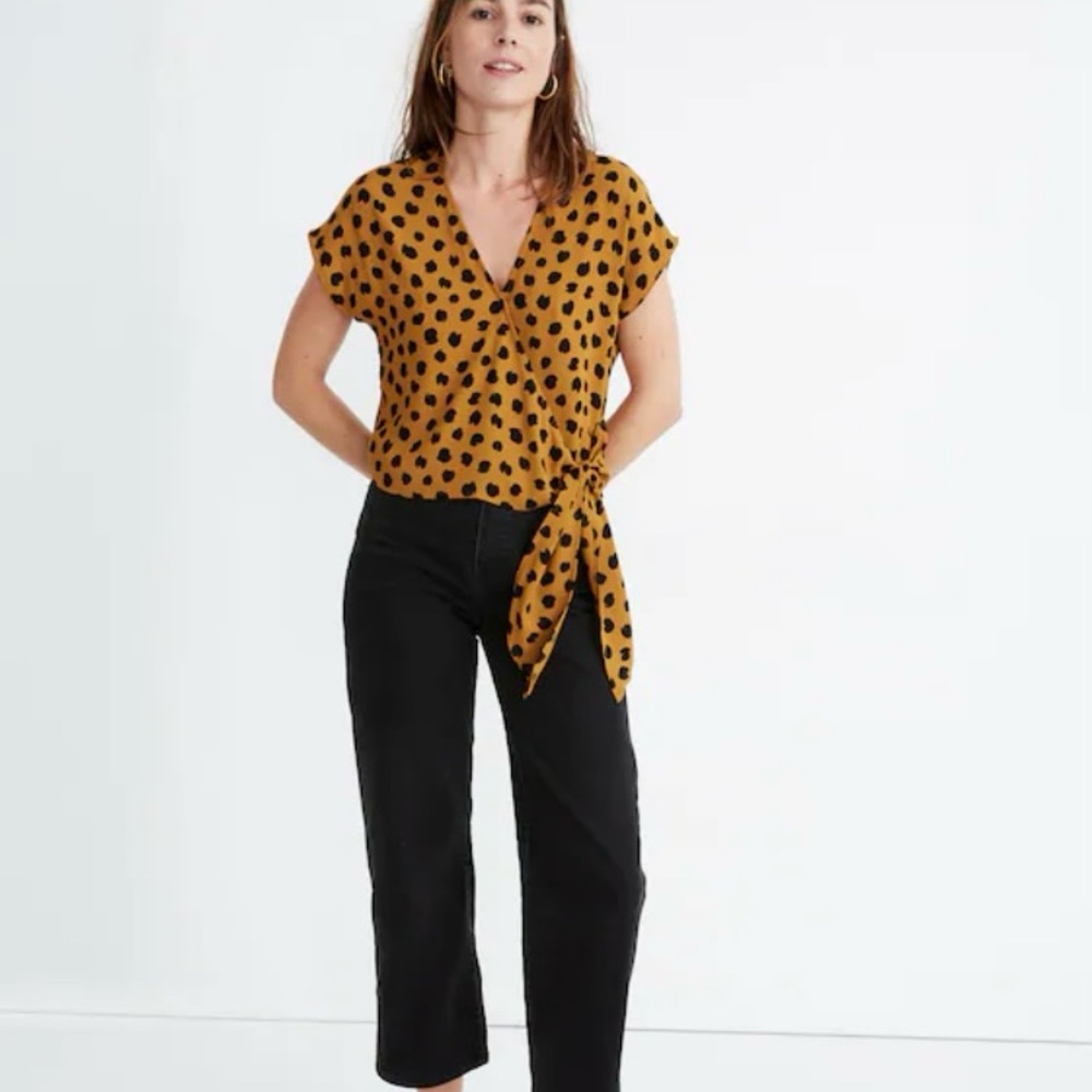 EUC Madewell Sash Tie Wrap Top